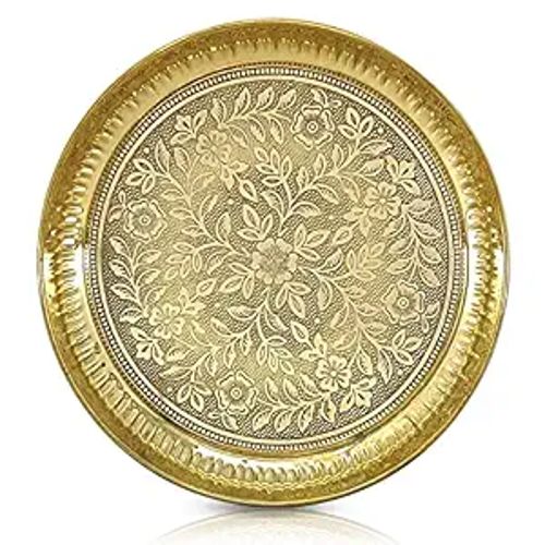 BENGALEN Brass Pooja Plate 4 Inch