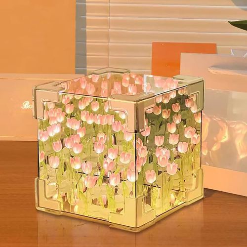 DIY Infinity Mirror Tulip Lamp