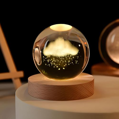 3D Cloud Rain Crystal Night Lamp
