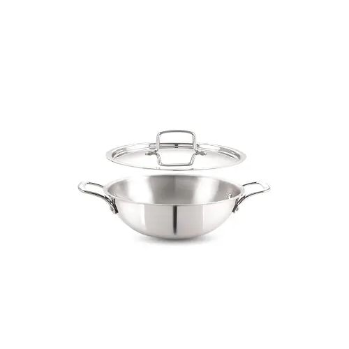 Triply Steel Kadai with Lid
